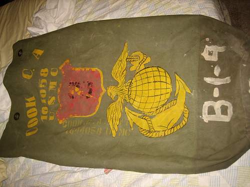 Painted 9th Marine Hand Painted Duffle Bag?