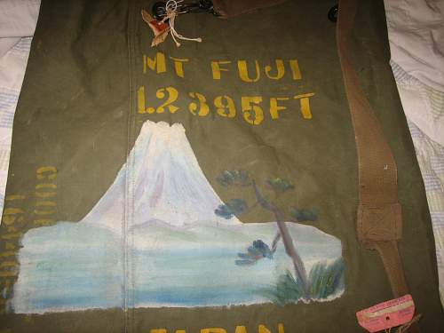 Painted 9th Marine Hand Painted Duffle Bag?