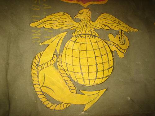 Painted 9th Marine Hand Painted Duffle Bag?