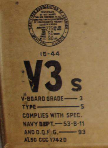 WWII K Ration Crate and Carton buy from SOS, Hiram Walker &amp; Sons, INC. made and 10 - 44 dated