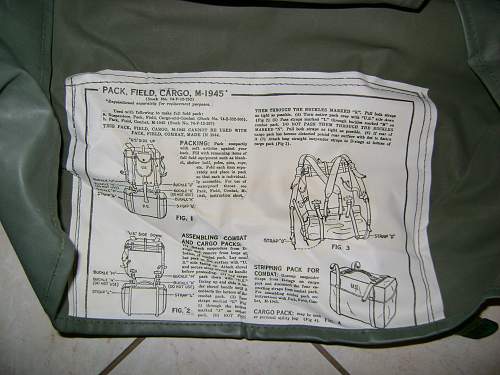 1951 US rucksack and field cap