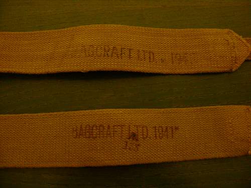 ww2 British webbing cross straps