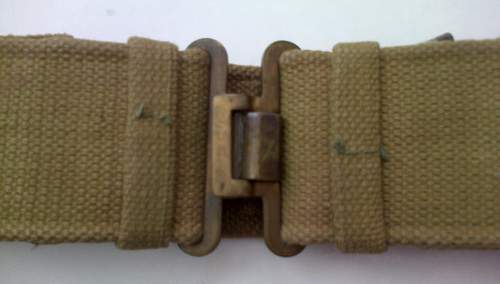 British 1937 pattern late war issue webbing belt