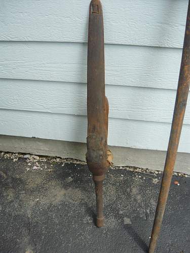 Unknown era military peg leg with crutch