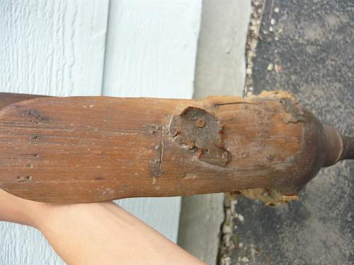 Unknown era military peg leg with crutch