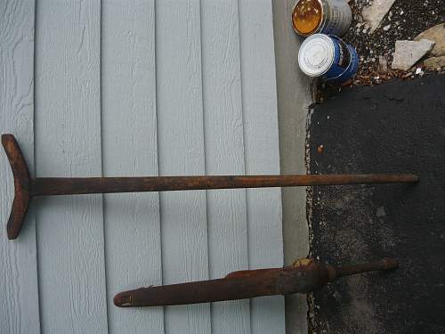 Unknown era military peg leg with crutch