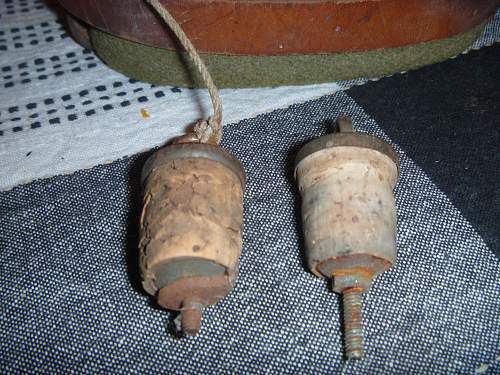 1942 british water bottle and leather harness.