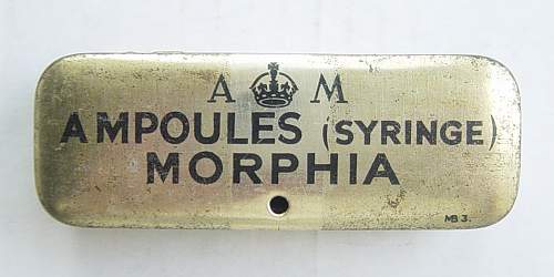 A couple of Air Ministry marked Morphine tins