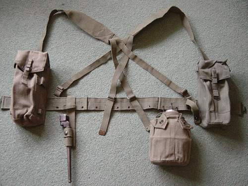 British 1944 pattern webbing equipment