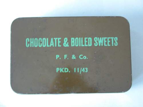 11/43 dated british chocolate &amp; boiled sweets tin