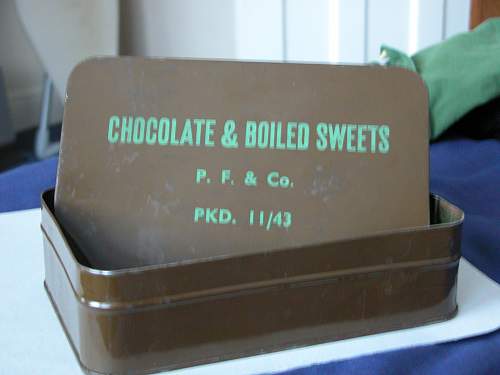 11/43 dated british chocolate &amp; boiled sweets tin