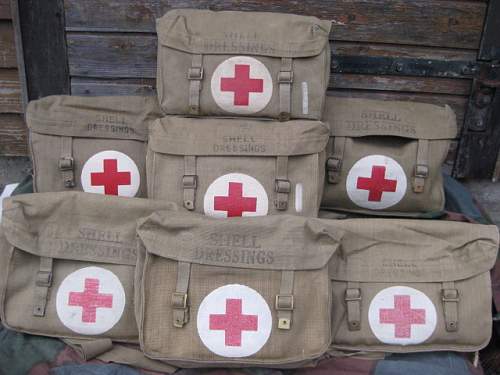 Different British medic bags