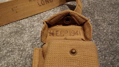 Early War British Officer's Pattern 1937  Webbing Set (MEC&#7484; 1938-1941)