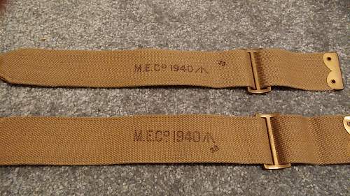 Early War British Officer's Pattern 1937  Webbing Set (MEC&#7484; 1938-1941)