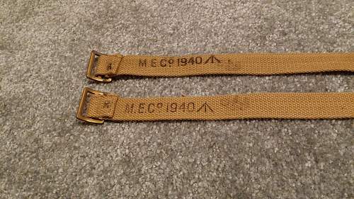 Early War British Officer's Pattern 1937  Webbing Set (MEC&#7484; 1938-1941)