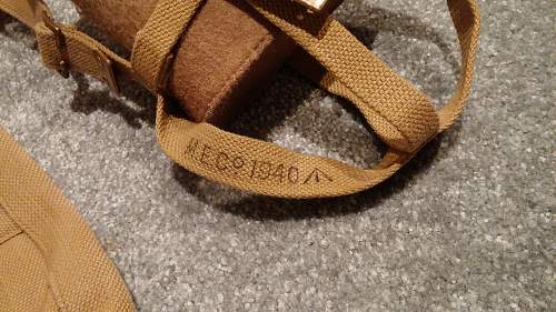 Early War British Officer's Pattern 1937  Webbing Set (MEC&#7484; 1938-1941)