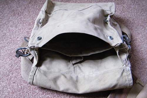 Gaiters and gas mask bag