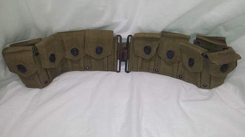 M1 Garand Ammo Belt. Strange front latch?
