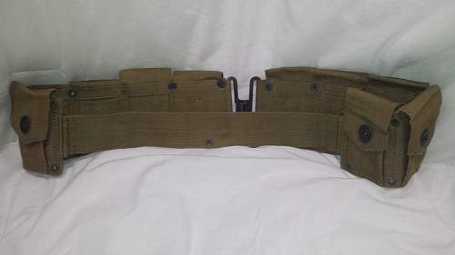 M1 Garand Ammo Belt. Strange front latch?