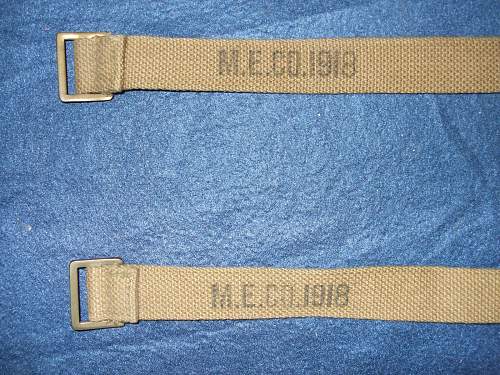 WWI Portuguese Webbing Straps Made By Mills Equipment Company