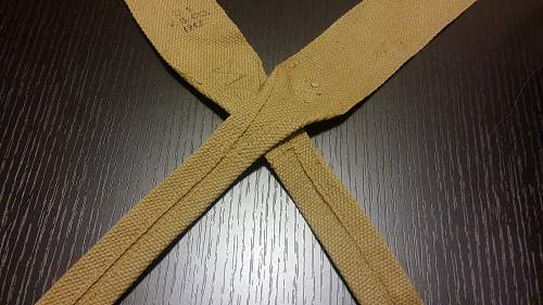 Uncommon Mills Experimental Pattern 1937 Webbing Braces