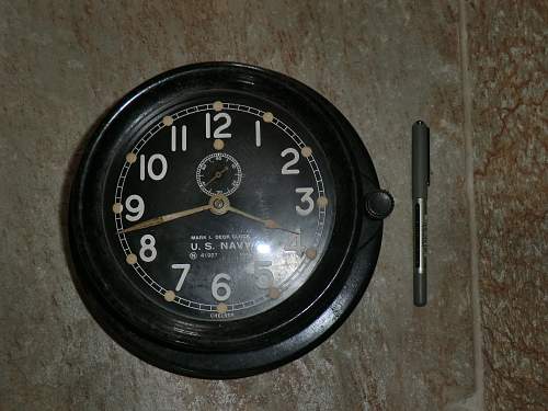 US Navy mark 1 deck clock dated 1941