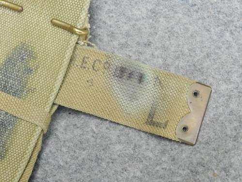 FAKE! Commonly encountered fake markings on British webbing...