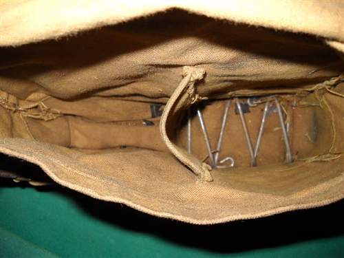 U.S. Army issue, WWI gas mask and satchel bag