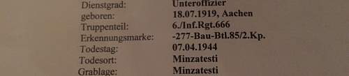 Information needed panzer grenadier regt666
