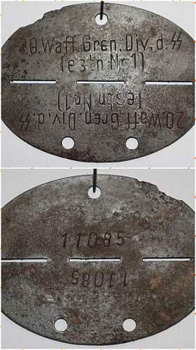 How about this Estonian SS dog tag ?