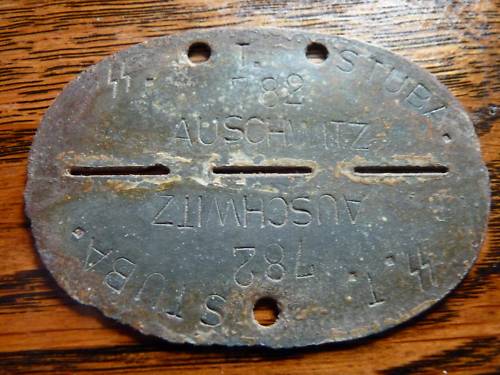 AUSCHWITZ SS id tag