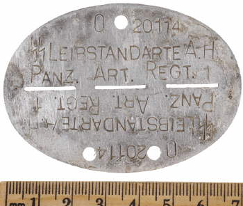 AUSCHWITZ SS id tag