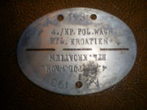 German/Croatian ID disc - fake?