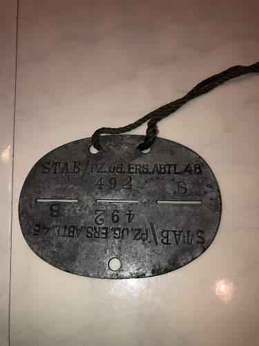 german ww2 dog tag