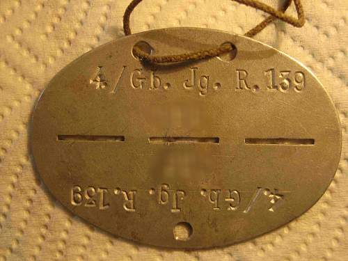 Gebirgsjager Regiment 138 Erkennungsmarke - 12./G.J.R.138 vs. 4./Gb.Jg.R.139