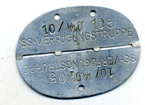 SS Dog Tag evaluation