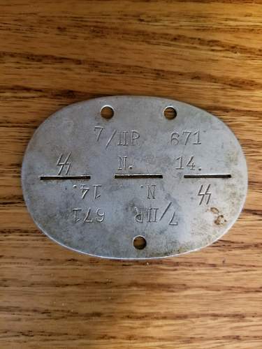 SS dog tag. Is it real