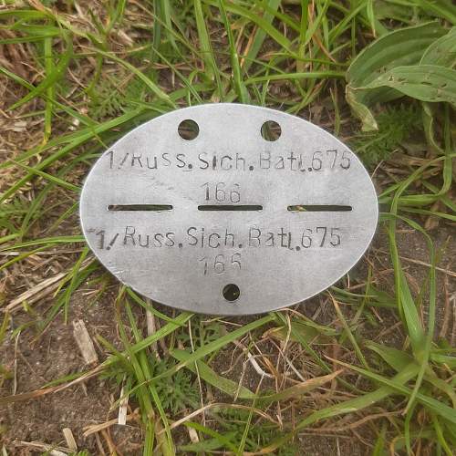 1 Russische sich batallion 675- dog tag identification