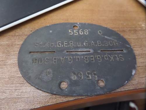 ST.Kp. G.E.B.U. G.A.B. 306 Dog tag