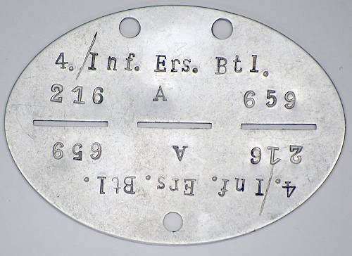 4. Inf. Ersatz Batt. Erkennungsmarke