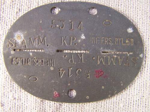 Interesting typed Infanterie Ers Btl 58