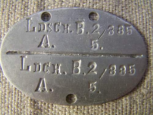 Selfmade Landschuetzen dog tag