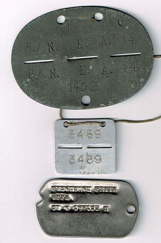 3 I/D discs for the same German soldier.