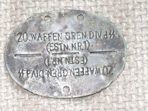 Estonian SS Dog Tag