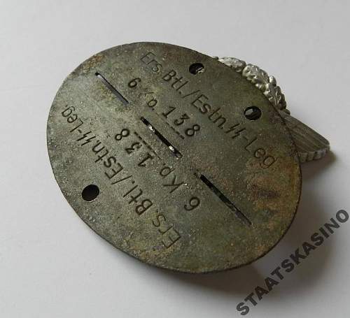 Two Estonian SS dog tags - Original/Fake?