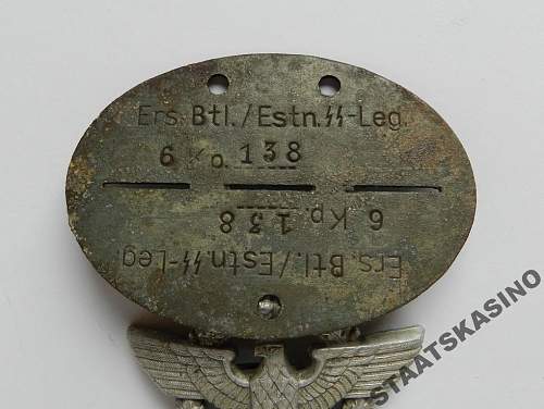 Two Estonian SS dog tags - Original/Fake?