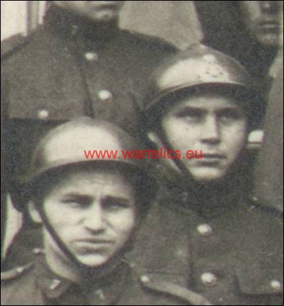 Helmets in Estonian Army- period pictures