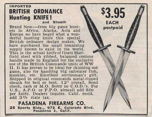 British Ordnance hunting knife