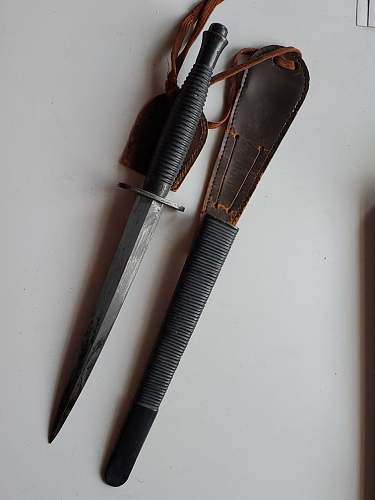 Unusual scabbard for F-S dagger