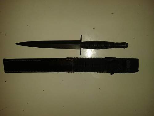 fairbairn-sykes fighting knife leather scabbard.